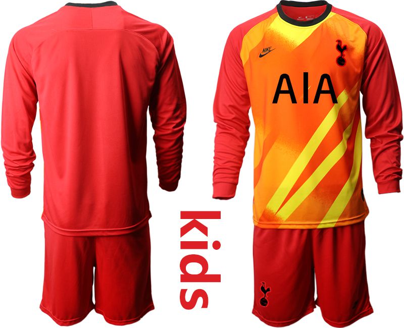 Youth 2019-2020 club Tottenham Hotspur red goalkeeper long sleeve Soccer Jerseys->arsenal jersey->Soccer Club Jersey